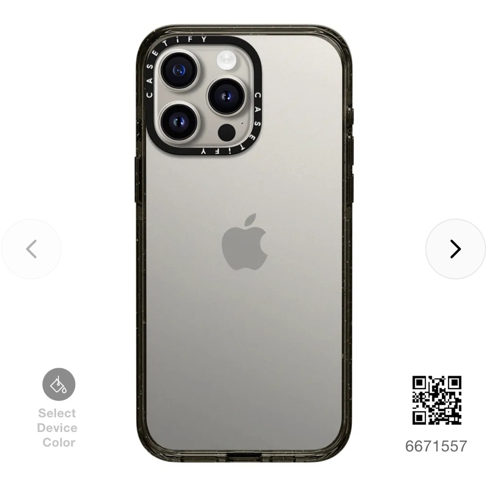 Black/Clear Casetify IPhone 15 Pro Max case